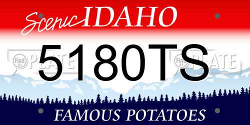 5180TS Idaho License Plate