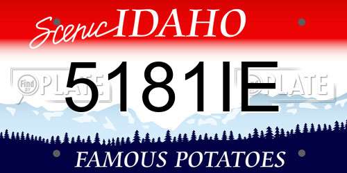 5181IE Idaho License Plate