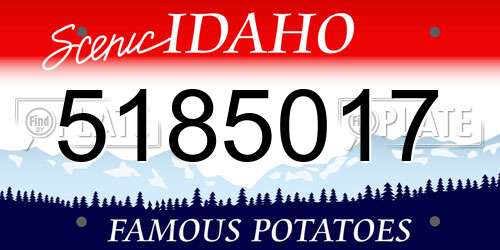 5185017 Idaho License Plate