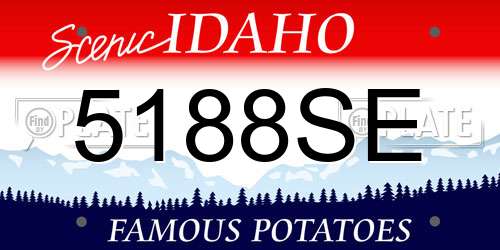 5188SE Idaho License Plate