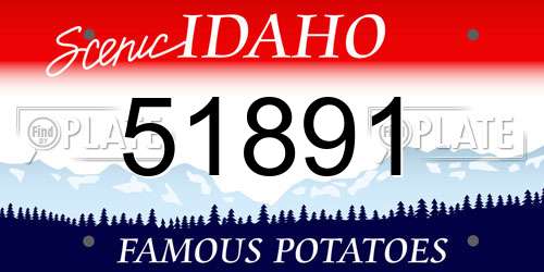 51891 Idaho License Plate
