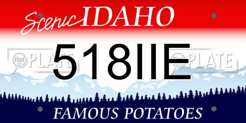 518IIE Idaho License Plate