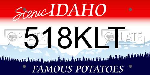 518KLT Idaho License Plate