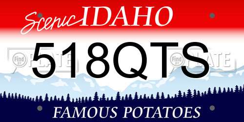 518QTS Idaho License Plate