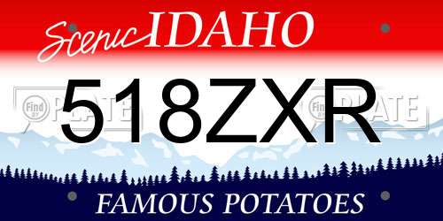 518ZXR Idaho License Plate