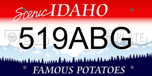 519ABG Idaho License Plate