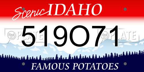519O71 Idaho License Plate