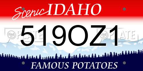 519OZ1 Idaho License Plate