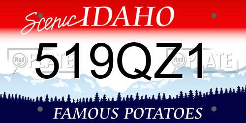 519QZ1 Idaho License Plate