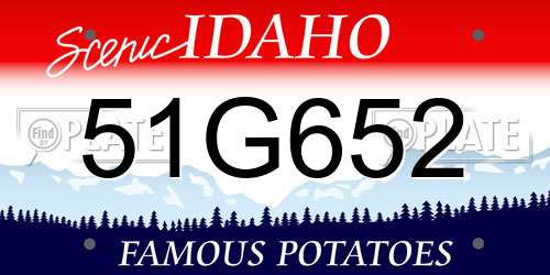 51G652 Idaho License Plate