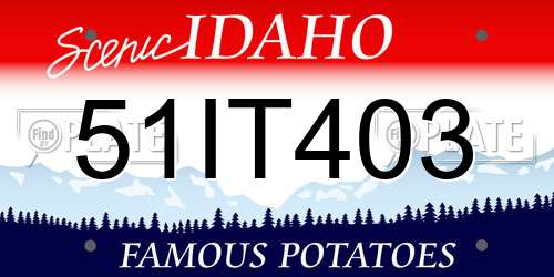 51IT403 Idaho License Plate
