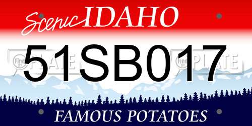 51SB017 Idaho License Plate