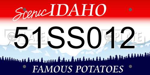 51SS012 Idaho License Plate