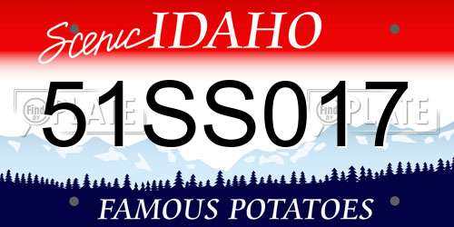 51SS017 Idaho License Plate