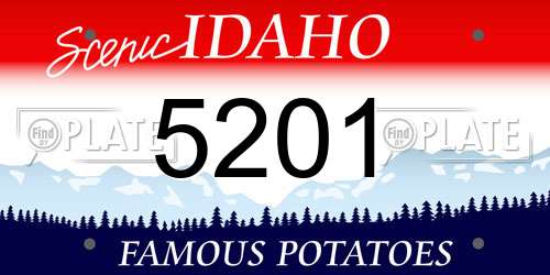 5201 Idaho License Plate