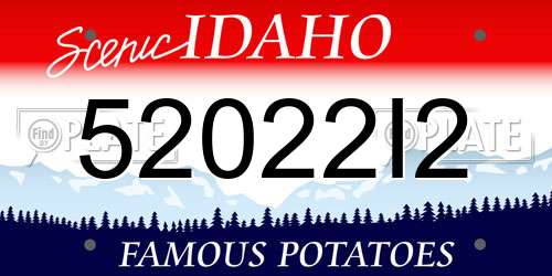 52022I2 Idaho License Plate