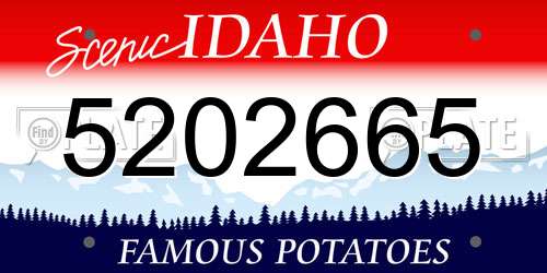 5202665 Idaho License Plate