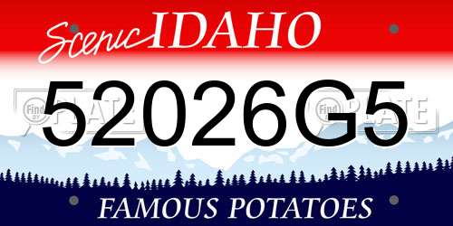 52026G5 Idaho License Plate