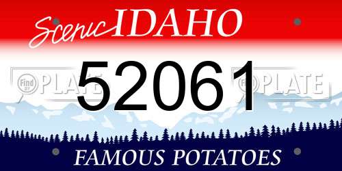 52061 Idaho License Plate
