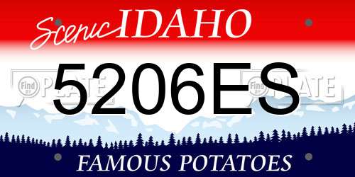 5206ES Idaho License Plate