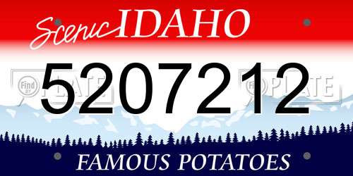 5207212 Idaho License Plate