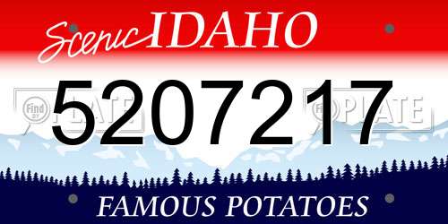 5207217 Idaho License Plate