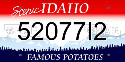 52077I2 Idaho License Plate