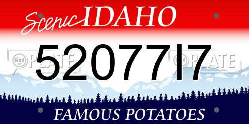 52077I7 Idaho License Plate