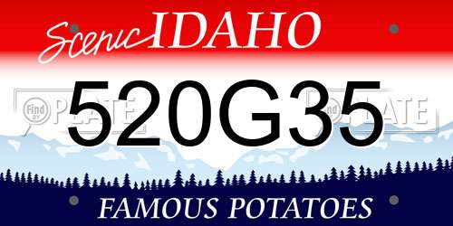 520G35 Idaho License Plate