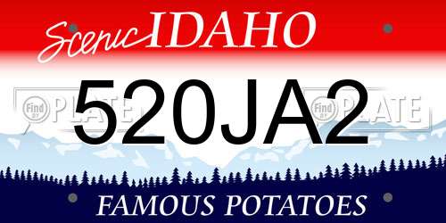 520JA2 Idaho License Plate