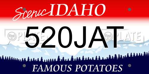 520JAT Idaho License Plate