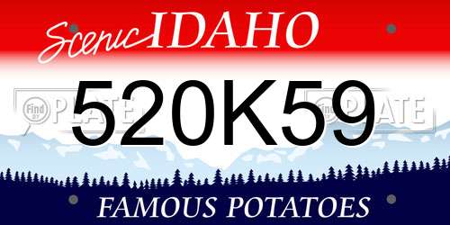 520K59 Idaho License Plate