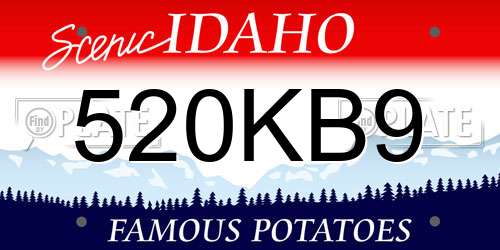 520KB9 Idaho License Plate