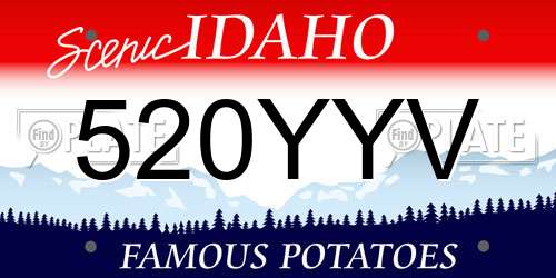 520YYV Idaho License Plate