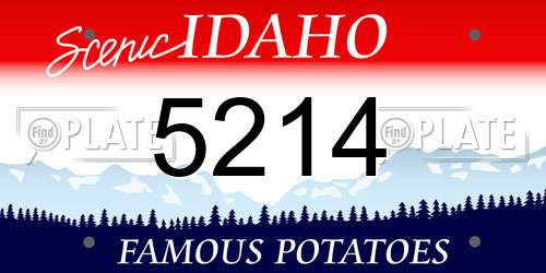5214 Idaho License Plate