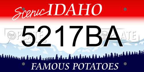 5217BA Idaho License Plate