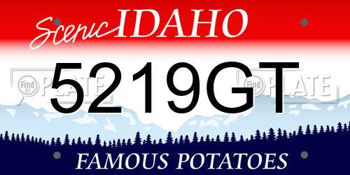 5219GT Idaho License Plate