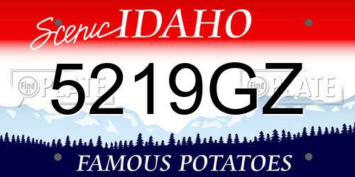 5219GZ Idaho License Plate
