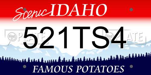 521TS4 Idaho License Plate