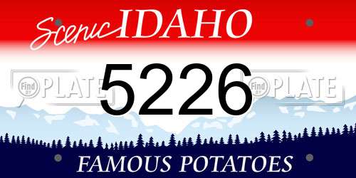 5226 Idaho License Plate