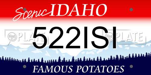 522ISI Idaho License Plate