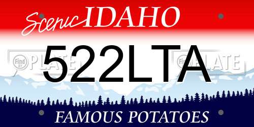 522LTA Idaho License Plate