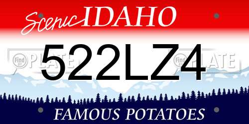 522LZ4 Idaho License Plate