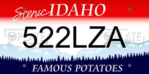 522LZA Idaho License Plate
