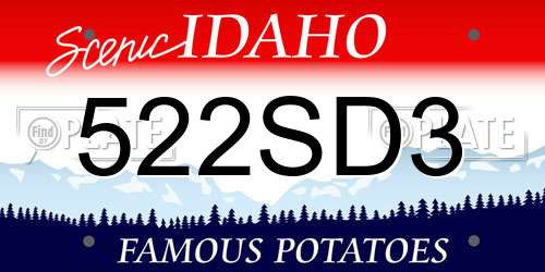 522SD3 Idaho License Plate