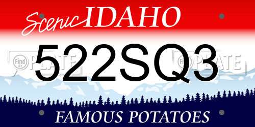 522SQ3 Idaho License Plate