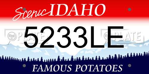 5233LE Idaho License Plate