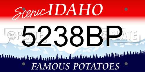 5238BP Idaho License Plate