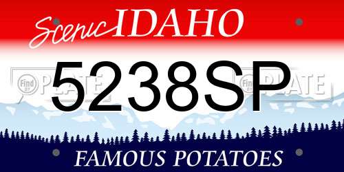 5238SP Idaho License Plate