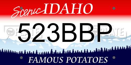 523BBP Idaho License Plate